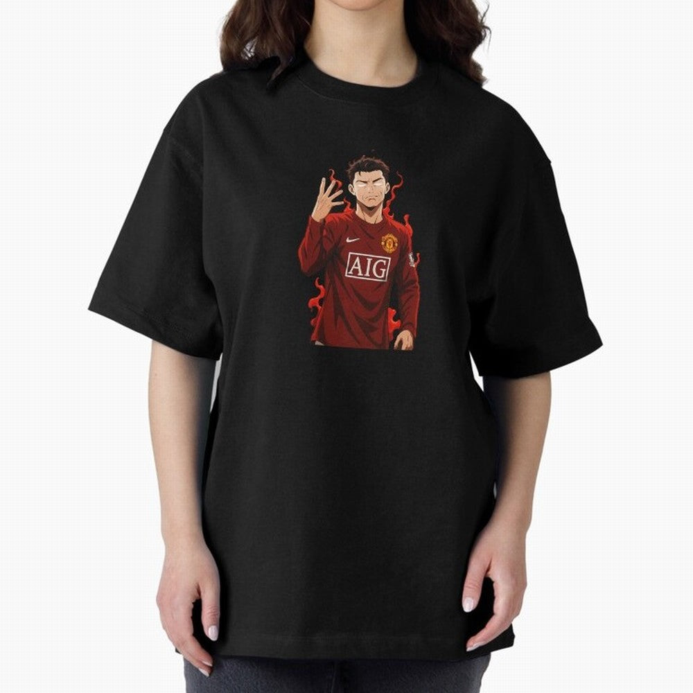 Cristiano Ronaldo Anime Art Blue Lock Inspired Football Legend Oversized T-Shirt Fuel the FIFA World Cup 2026 Journey through Messi, Neymar and Mbappe Highlights, Spain Pride, Game Day Rituals, Football Legends, Country Pride and the Road to the