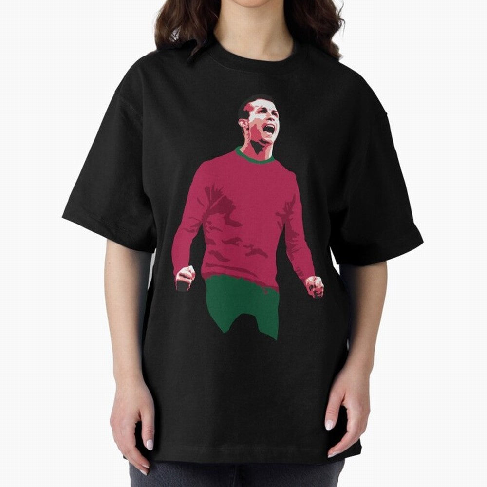 Ronaldo Oversized T-Shirt Fuel Your Fan Pride for FIFA World Cup 2026 for Fans of Messi, Neymar and Mbappe and Netherlands, Bringing Vintage Soccer Flavor, Modern Football Stars, National Flags and Final Night Emotion; Created for Match Day