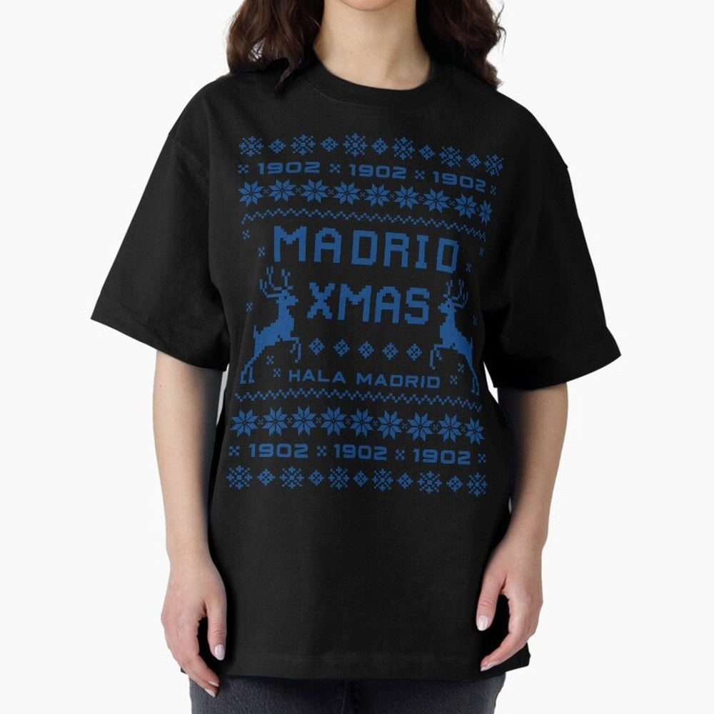 Real Madrid Christmas Oversized T-Shirt Showcase FIFA World Cup 2026 USA Canada Mexico for Fans of Mbappe and Neymar and Netherlands, Bringing Tournament Hype, Historic Matchups, Family Viewing Parties and Global Sports Pride; Perfect for