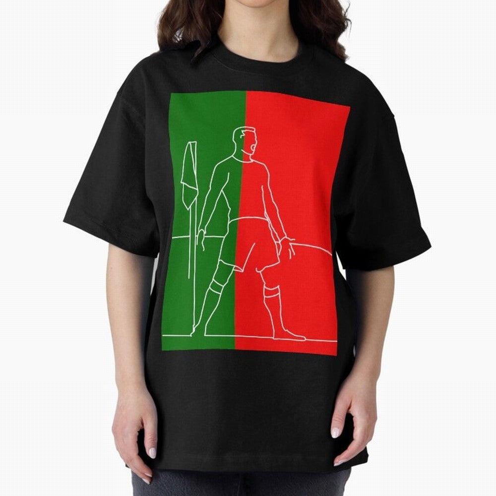 Siuuu! (color) Oversized T-Shirt Celebrate Football Dreams Across FIFA World Cup 2026 Group Stage for Fans of Cristiano Ronaldo, Haaland and CR7 and Portugal, Spain and Germany, Bringing Goal Celebration Energy, Supporter Heritage, Football Icons