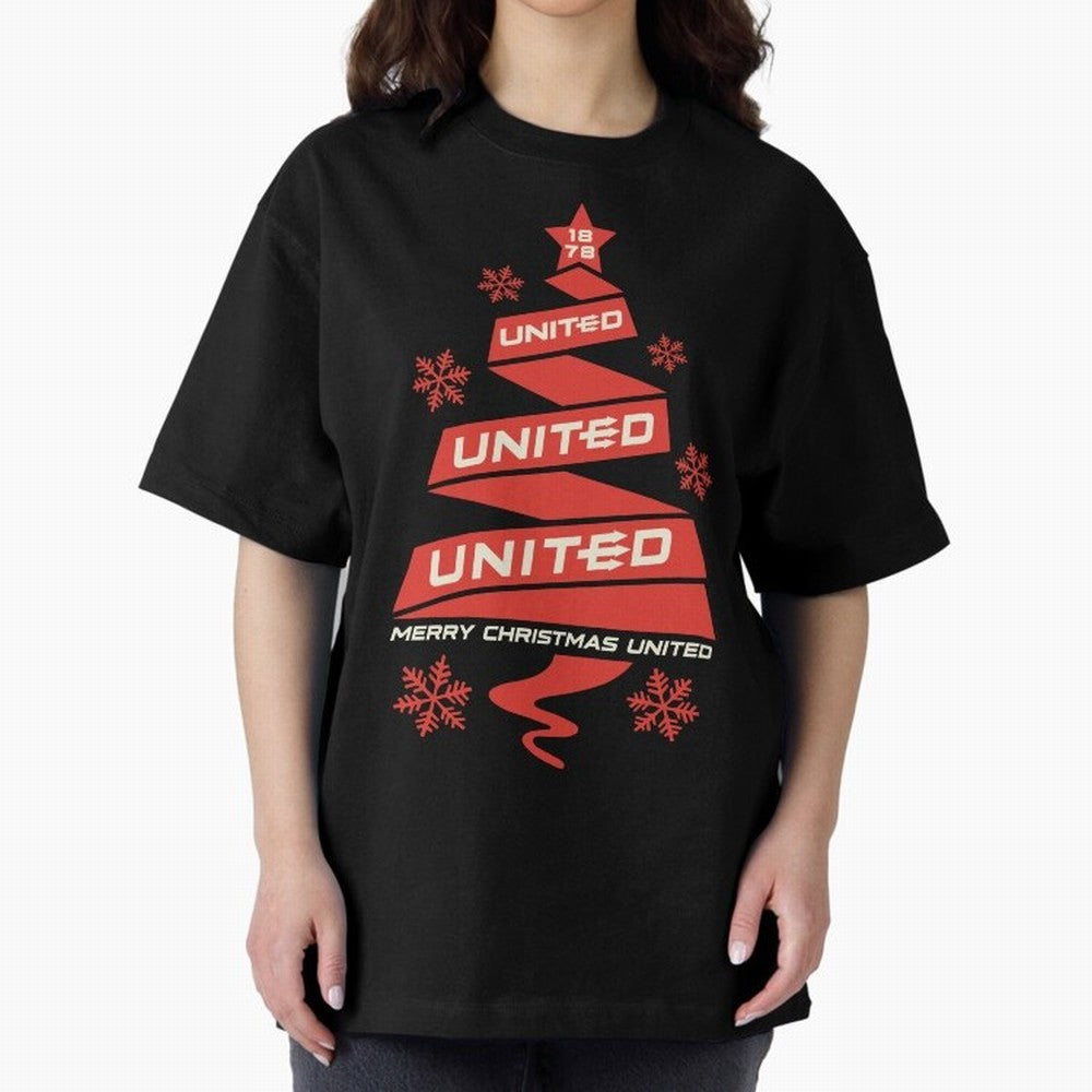 Manchester United Christmas Oversized T-Shirt Celebrate the Road through FIFA World Cup 2026 Group Stage for Fans of Messi, CR7 and Mbappe and Brazil, Bringing Champion Mindset, Group Stage Buzz, Knockout Tension and Passionate Fan Culture; Ideal