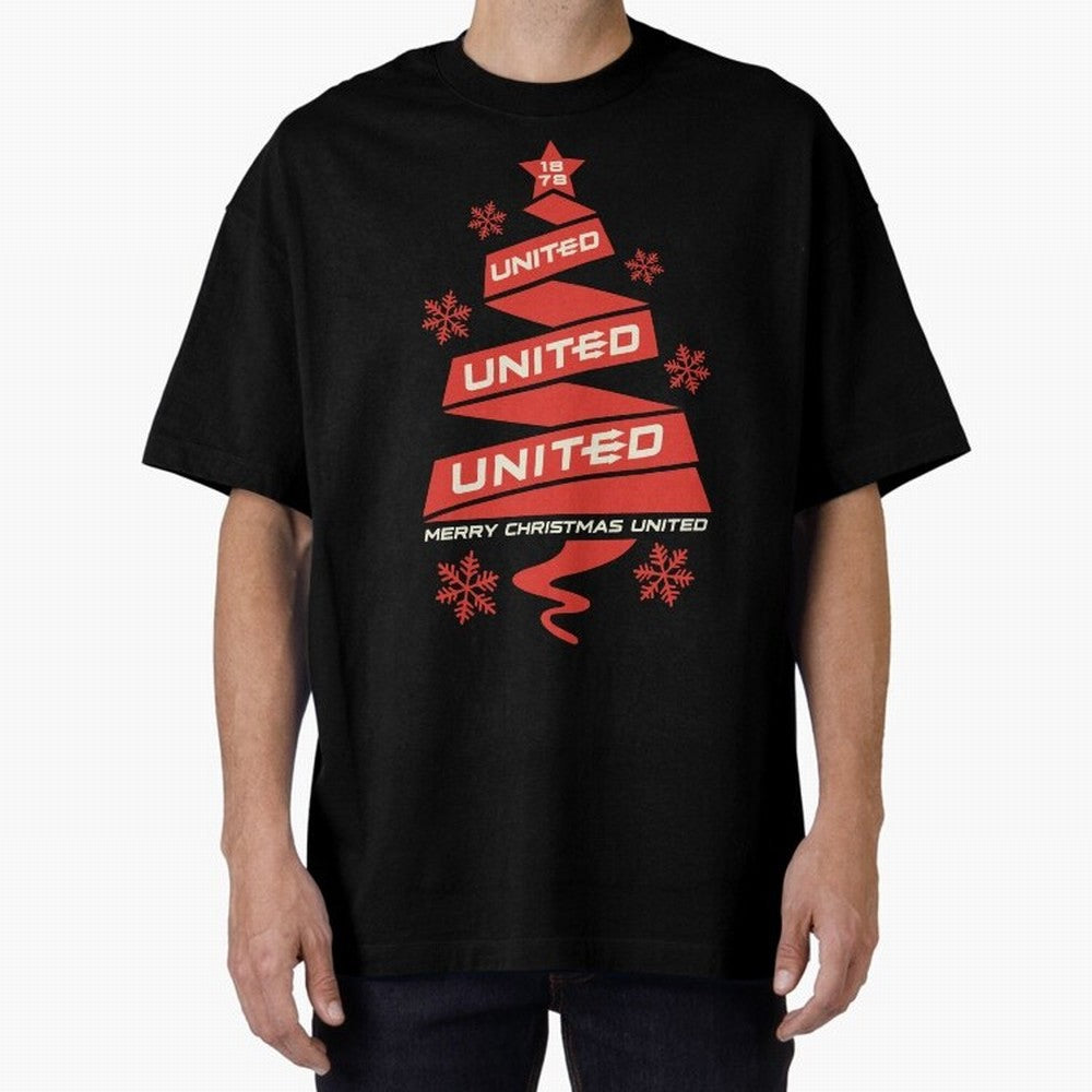 Manchester United Christmas Oversized T-Shirt Celebrate the Road through FIFA World Cup 2026 Group Stage for Fans of Messi, CR7 and Mbappe and Brazil, Bringing Champion Mindset, Group Stage Buzz, Knockout Tension and Passionate Fan Culture; Ideal