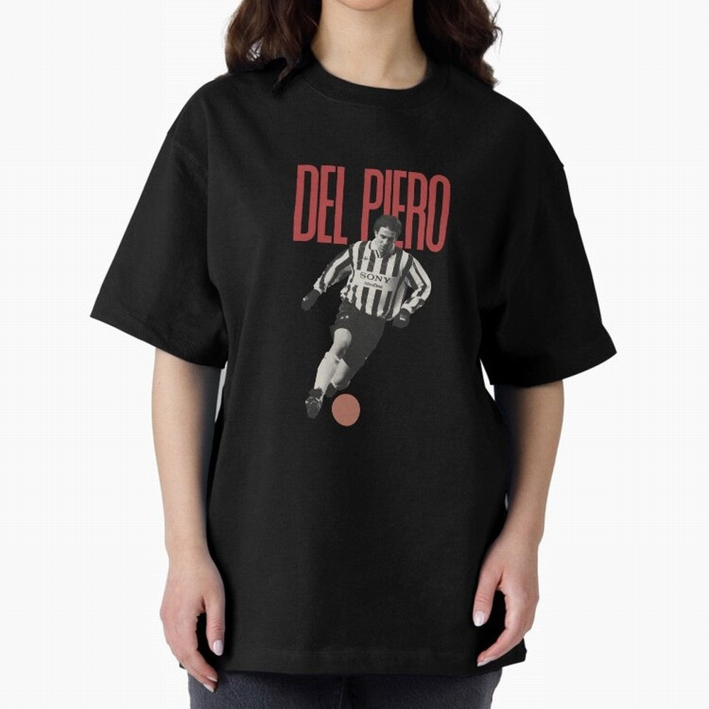 Alessandro Del Piero Minimalist Oversized T-Shirt Bring World Football Passion into Global Football Passion for FIFA World Cup 2026, Celebrating CR7 and Messi, Argentina and Brazil, Football Passion, Legendary Performances, Festival Vibes and