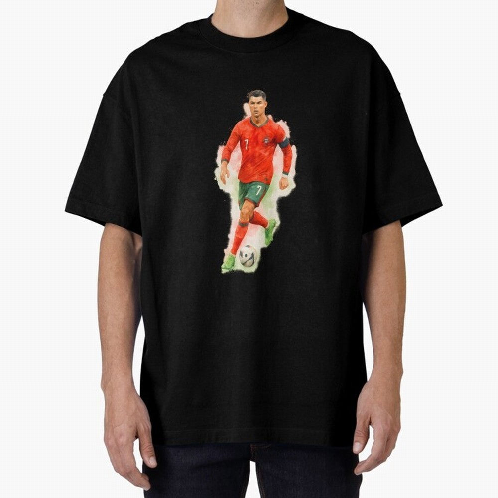 CR7 Cristiano Ronaldo a powerful moment artwork Oversized T-Shirt Join Supporters Worldwide for Match Day Hype around FIFA World Cup 2026, Neymar, Argentina and Brazil, Football Festival Excitement, Trophy Ambitions, Country Rivalries and Star