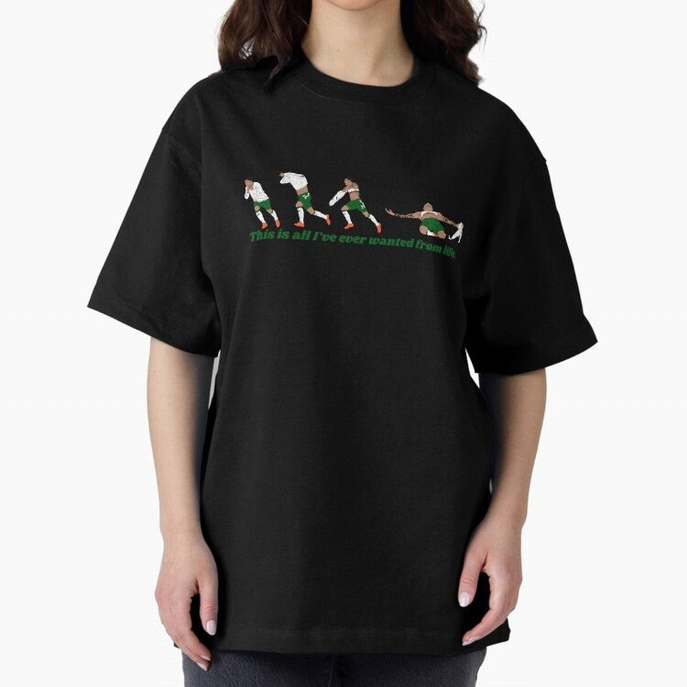 Troy Parrott Ireland Hat Trick Goal Celebration Minimalist Oversized T-Shirt Bring the FIFA World Cup 2026 Group Stage Journey through Messi and Cristiano Ronaldo Highlights, England and Germany Pride, Classic Soccer Heritage, Championship