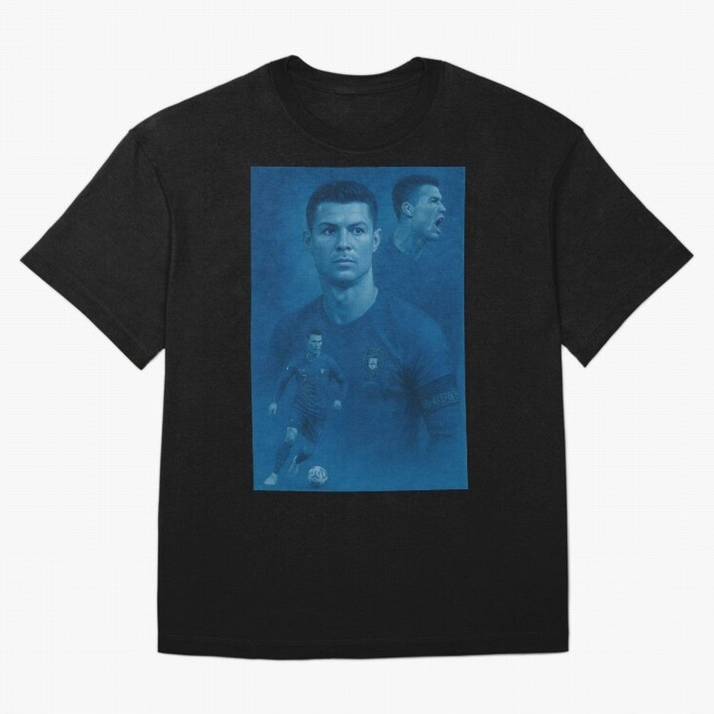 Blue Soccer Oversized T-Shirt Celebrate Every Goal in the FIFA World Cup 2026 Group Stage Journey through Cristiano Ronaldo Highlights, Argentina Pride, Championship Spirit, Famous Goals, Roaring Crowds and International Football Unity; Perfect for