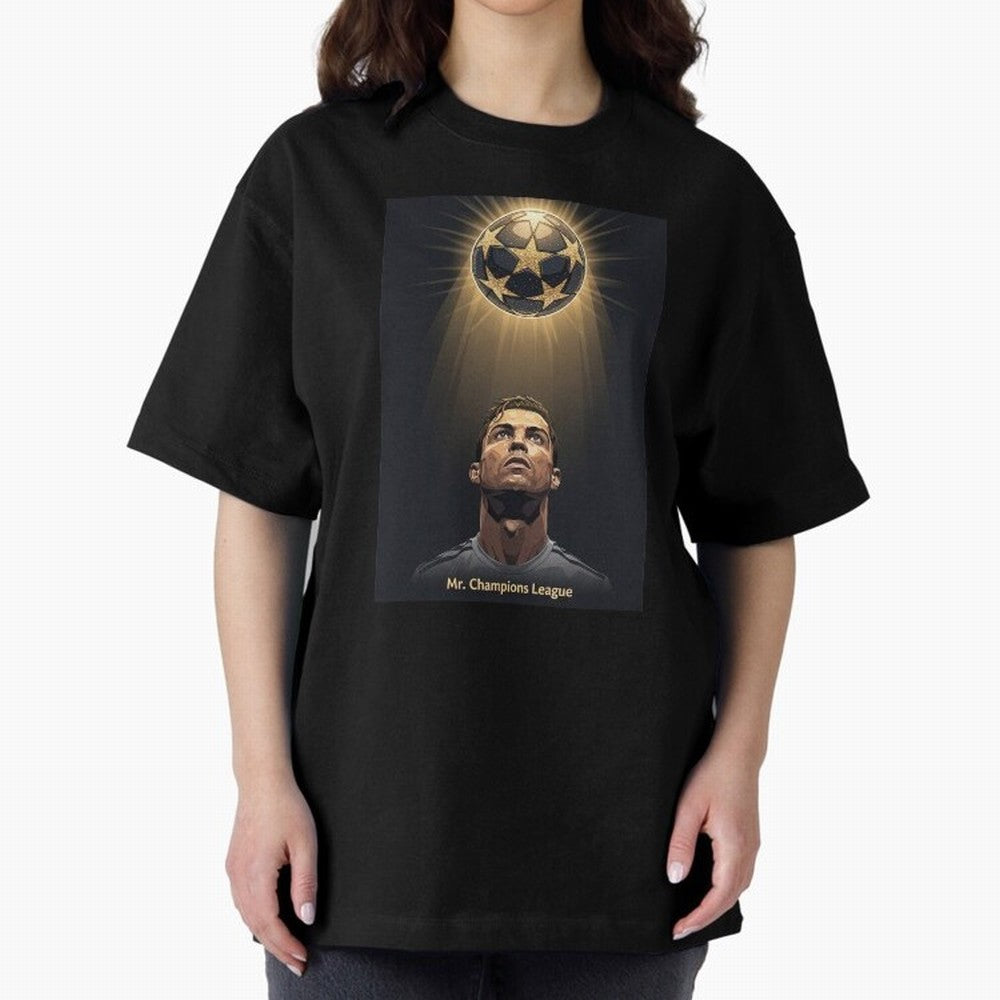 Ronaldo Madrid Oversized T-Shirt Represent FIFA World Cup 2026 Group Stage Spirit, Centered on France and Portugal, Haaland, Football History, Final Match Energy, Crowd Noise and Once in a Lifetime Moments; Created for Match Day Parties, Soccer