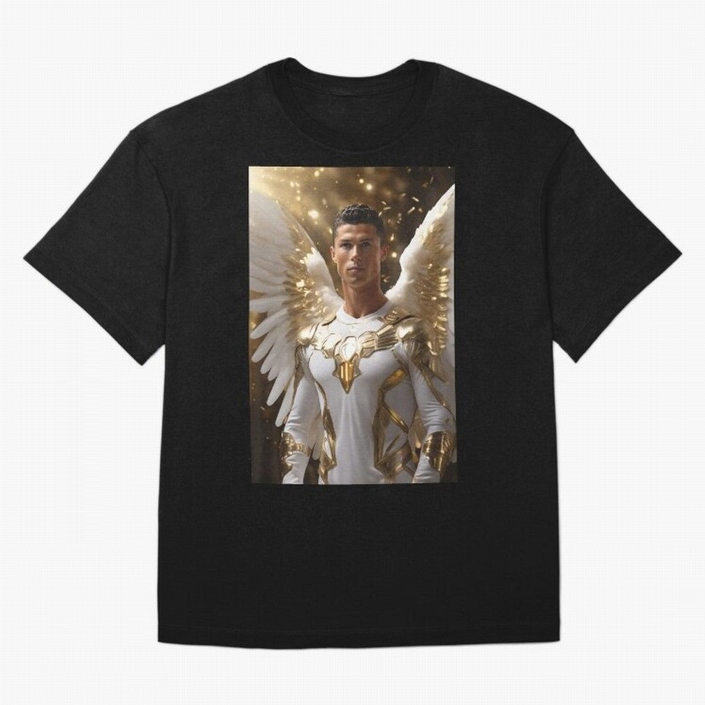 Cristiano Ronaldo angel 1 Oversized T-Shirt Join FIFA World Cup 2026 Group Stage Spirit, Driven by Brazil, Mbappe and Neymar, Tournament Hype, Historic Matchups, Family Viewing Parties and Global Sports Pride; Perfect for People Who Love Argentina,