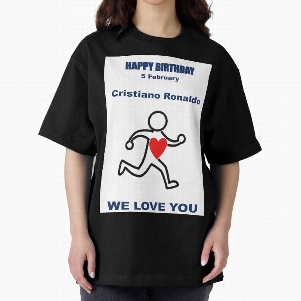 Tribute to Cristiano Ronaldo ¡ª 5 February Oversized T-Shirt Support Iconic Players in Match Day Hype around FIFA World Cup 2026 Group Stage, Haaland and Mbappe, Argentina and Brazil, Stadium Memories, Football Loyalty, International Chants and