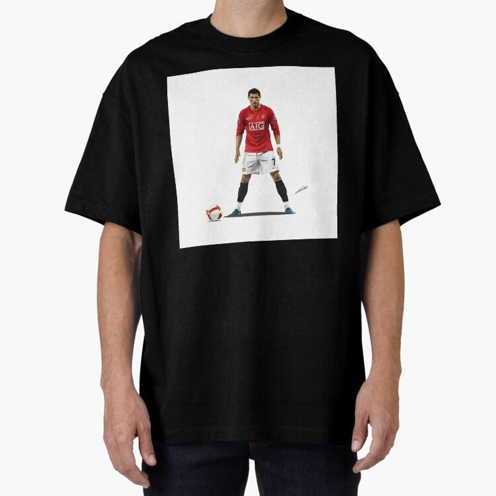 Cristiano Ronaldo CR7 Man Utd Oversized T-Shirt Bring a Champion Mindset to FIFA World Cup 2026 USA Canada Mexico for Fans of Messi, Neymar and Mbappe and Germany, Bringing Goal Celebration Energy, Supporter Heritage, Football Icons and Worldwide