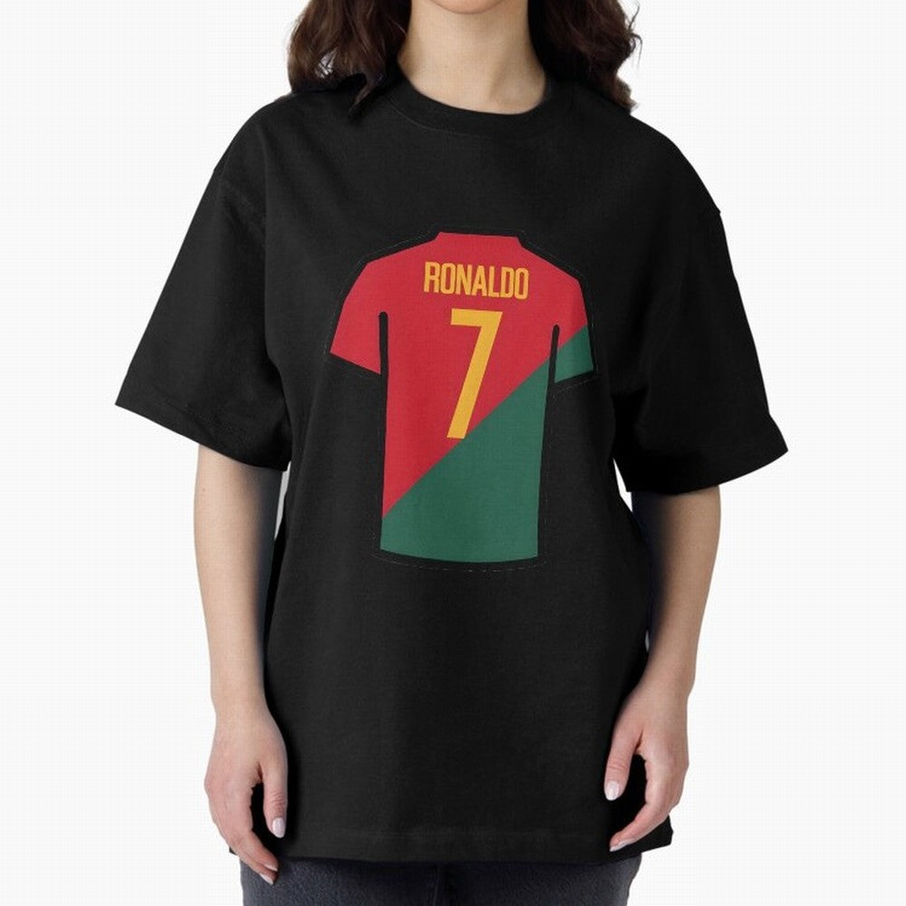 Ronaldo Portugal Jersey Oversized T-Shirt Share FIFA World Cup 2026 for Fans of Neymar, Haaland and Cristiano Ronaldo and Brazil, Portugal and Argentina, Bringing Game Day Rituals, Football Legends, Country Pride and the Road to the Final; Great