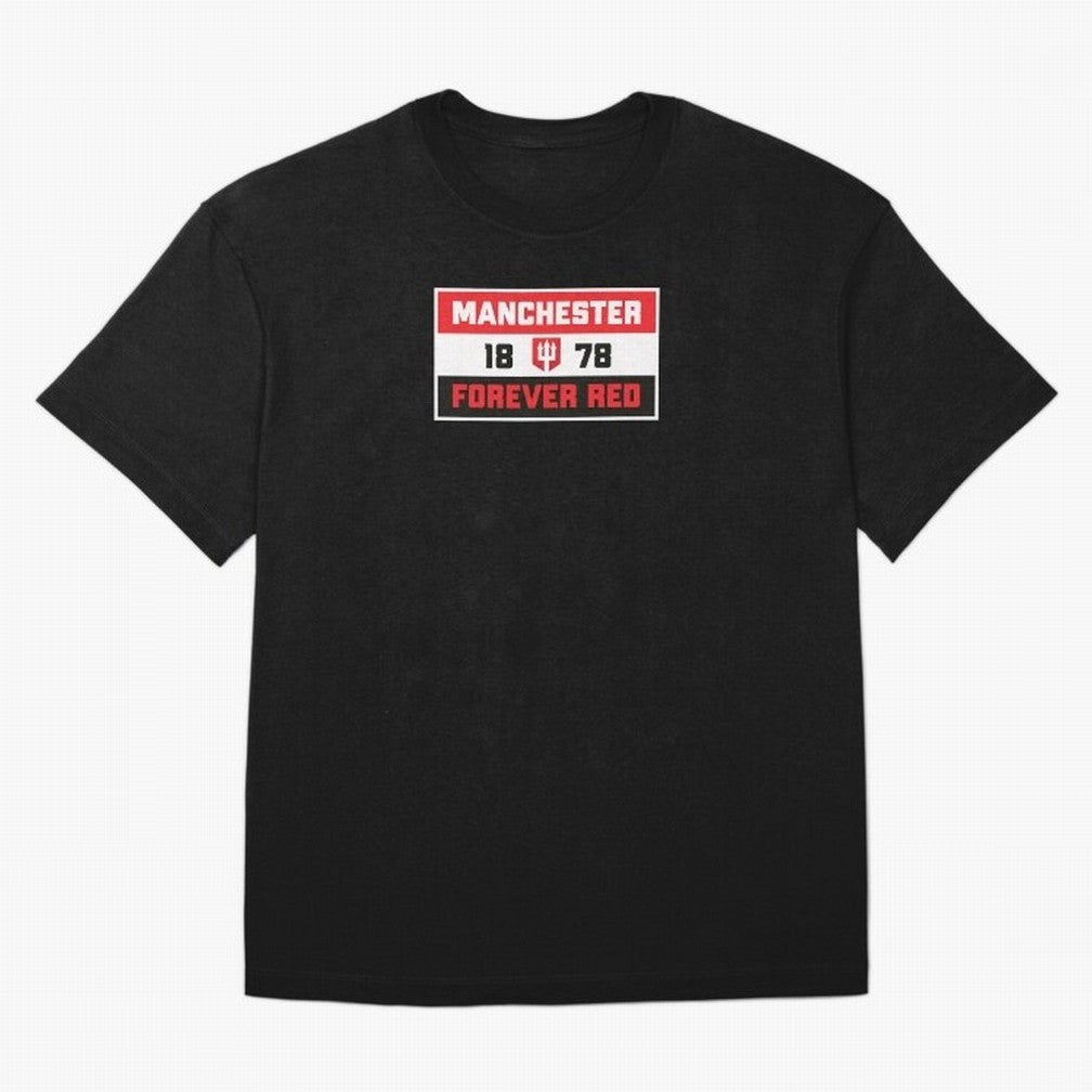 Manchester Forever Red Oversized T-Shirt Honor Football Greatness during FIFA World Cup 2026 for Fans of Messi and Cristiano Ronaldo and Spain and Netherlands, Bringing Global Supporter Spirit, Legendary Goals, National Colors and Tournament