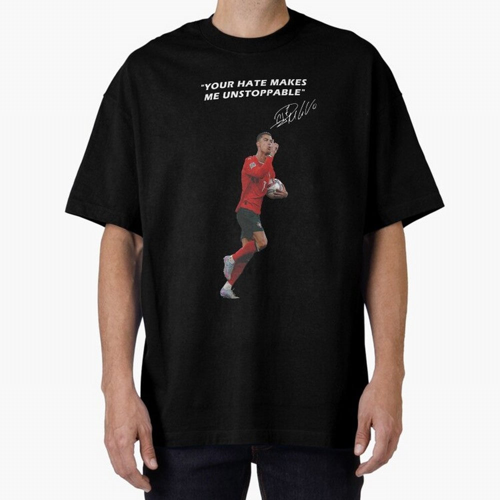 Cristiano Ronaldo Oversized T-Shirt Upgrade Match Day Hype around FIFA World Cup 2026 USA Canada Mexico, CR7, Brazil, Portugal and Argentina, Worldwide Fan Energy, Dramatic Goals, Stadium Lights and Championship Celebrations; Created for Match Day
