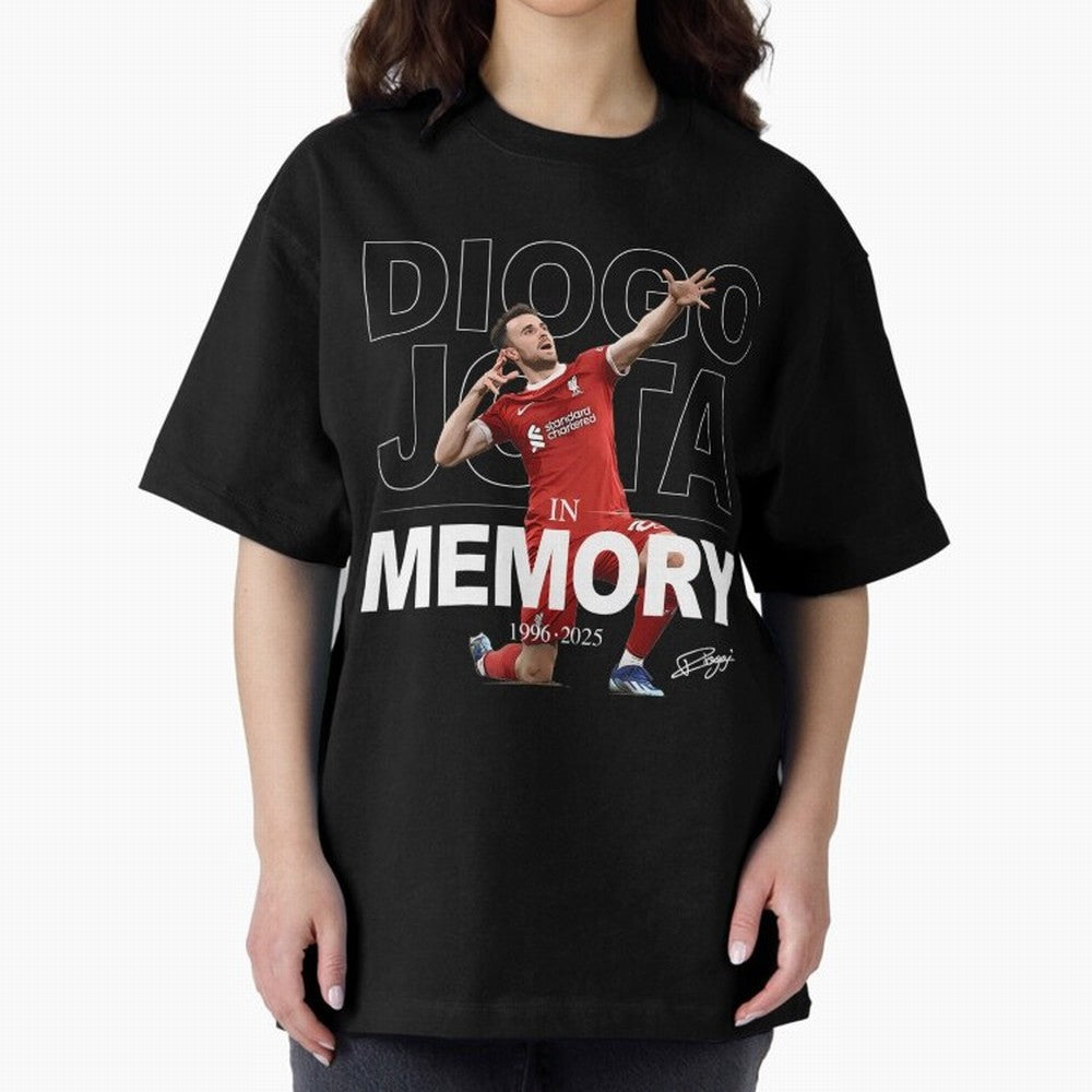 Diogo Jota In Memory Oversized T-Shirt Live for the Drama of Match Day Hype around FIFA World Cup 2026, Messi, Neymar and Mbappe, Brazil, Worldwide Fan Energy, Dramatic Goals, Stadium Lights and Championship Celebrations; Ideal for Fans Who Follow