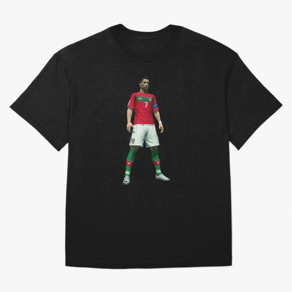CR7 PES Oversized T-Shirt Fuel FIFA World Cup 2026 Capturing Haaland, France and Portugal Energy, Global Supporter Spirit, Legendary Goals, National Colors and Tournament Celebration; Ideal for Passionate Fans Who Love Underdog Stories, Superstar