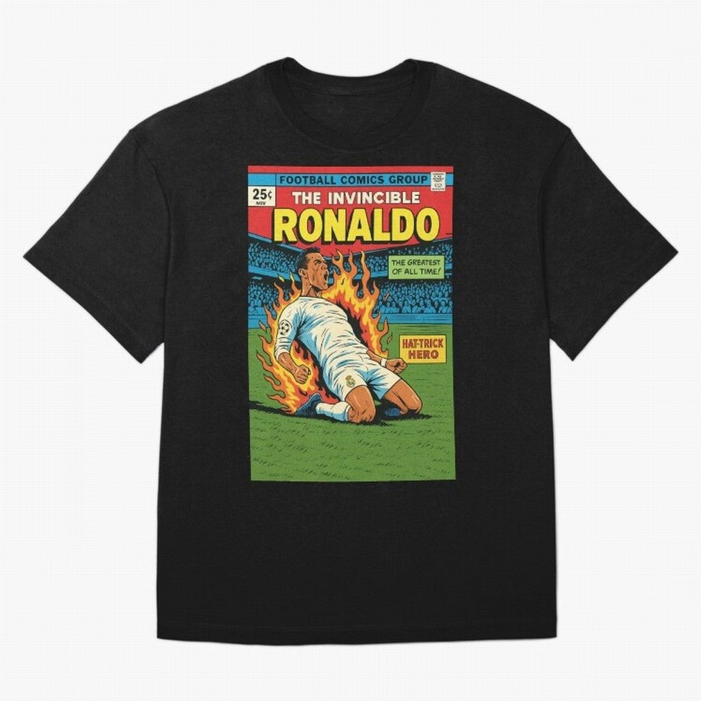 CR7 Comic Oversized T-Shirt Celebrate National Team Dreams in Match Day Hype around FIFA World Cup 2026 Group Stage, Messi and Cristiano Ronaldo, England, France and Netherlands, Football History, Final Match Energy, Crowd Noise and Once in a