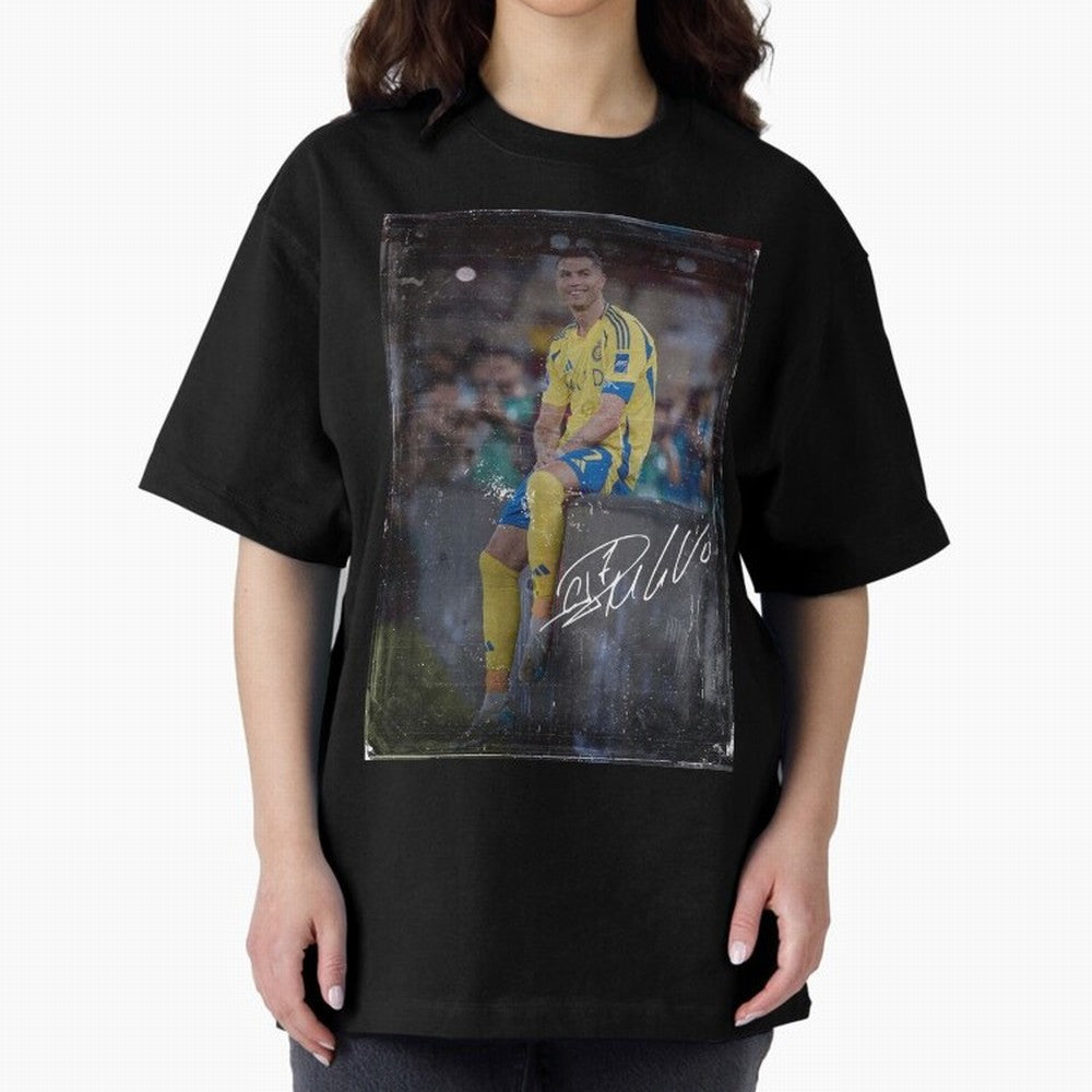 Cristiano Ronaldo Oversized T-Shirt Celebrate Unforgettable Nights in FIFA World Cup 2026 for Fans of Mbappe and Neymar and Spain and Netherlands, Bringing Championship Spirit, Famous Goals, Roaring Crowds and International Football Unity; Great