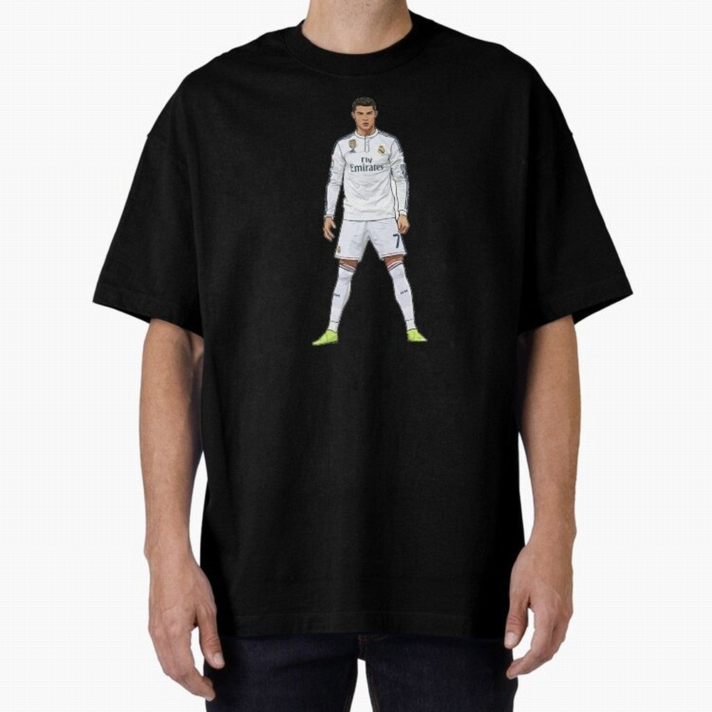 Cristiano Ronaldo at Madrid | Football Legend Oversized T-Shirt Bring Match Day Fire to Global Football Passion for FIFA World Cup 2026 USA Canada Mexico, Highlighting Neymar, Haaland and Cristiano Ronaldo, Argentina, France and Brazil, Worldwide