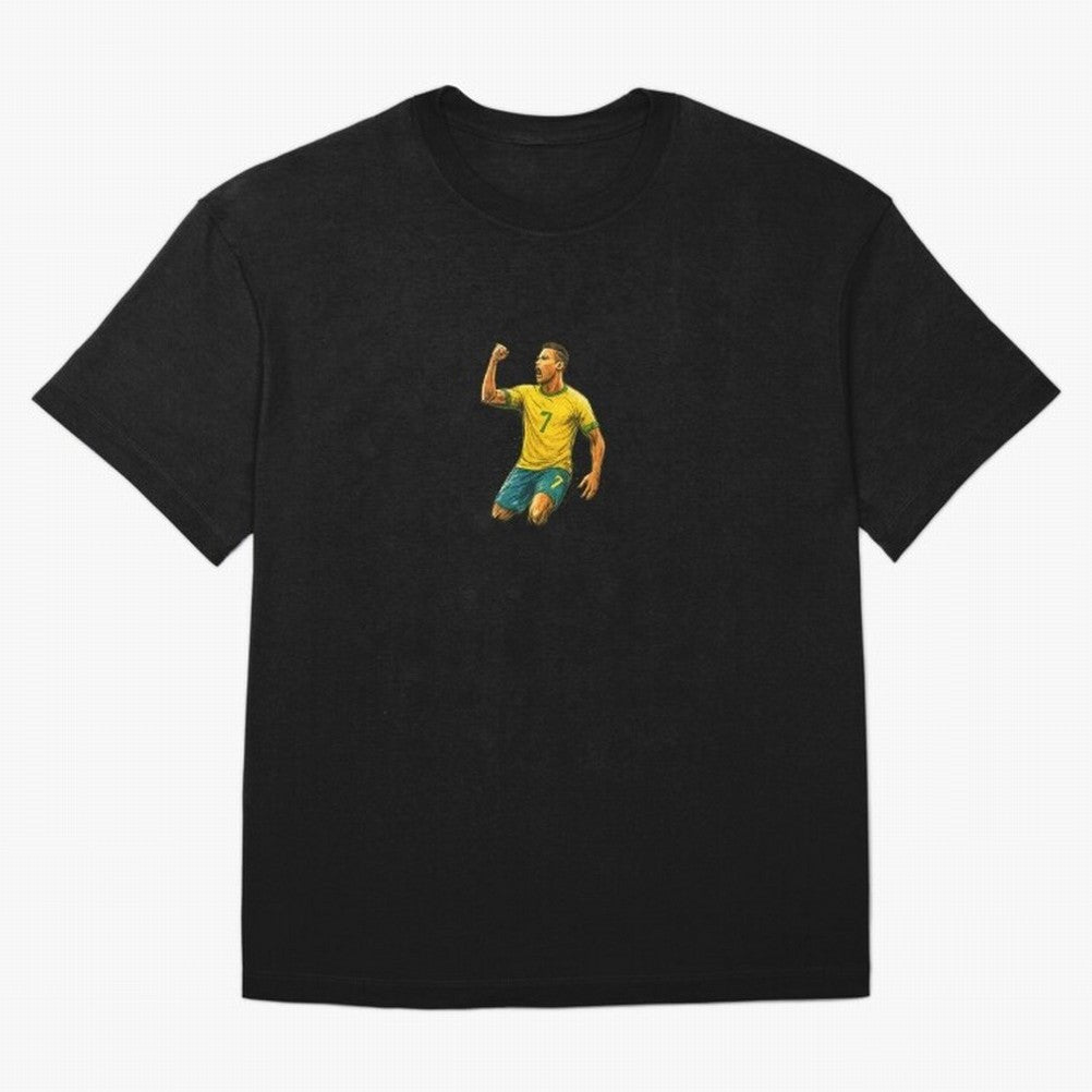 Energetic Soccer Celebration ¨C Number 7 Sketch Art Oversized T-Shirt Support the Legends of the FIFA World Cup 2026 Group Stage Journey through Messi, Neymar and Mbappe Highlights, England, France and Netherlands Pride, Vintage Soccer Flavor,