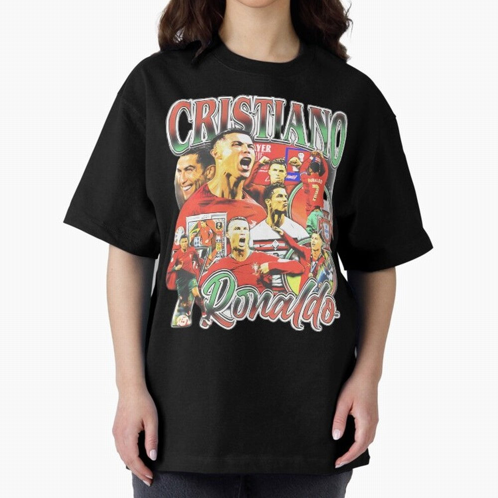 Cristiano Ronaldo Oversized T-Shirt Bring a Vintage Feel to Match Day Hype around FIFA World Cup 2026 USA Canada Mexico, Cristiano Ronaldo, Haaland and CR7, Spain and Netherlands, Classic Soccer Heritage, Championship Pressure, Fan Loyalty and