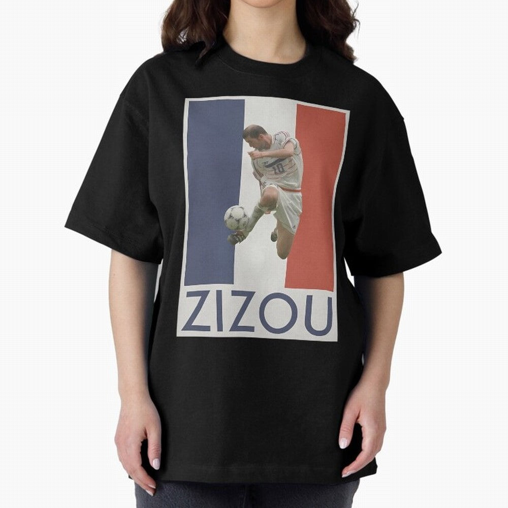 Football - Zidane Oversized T-Shirt Share the Excitement of FIFA World Cup 2026 Spirit, with Spain, Haaland and Mbappe, Goal Celebration Energy, Supporter Heritage, Football Icons and Worldwide Tournament Joy; Ideal for Football Dads, Football