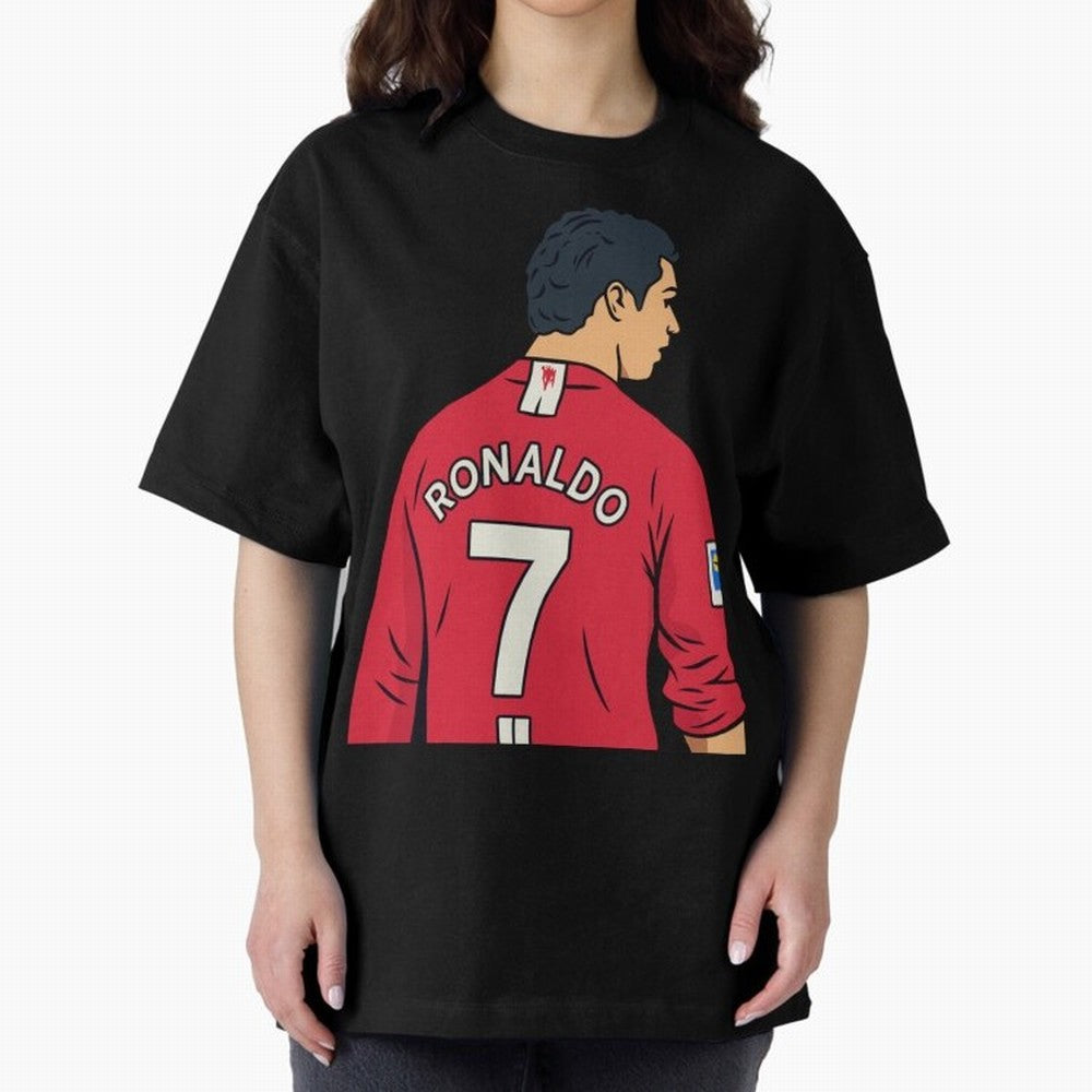 Cristiano Ronaldo Oversized T-Shirt Show Match Day Excitement for FIFA World Cup 2026 USA Canada Mexico Featuring Messi, CR7 and Mbappe, Portugal Energy, Soccer Culture, Superstar Moments, National Team Dreams and Competitive Fire; Great for Watch