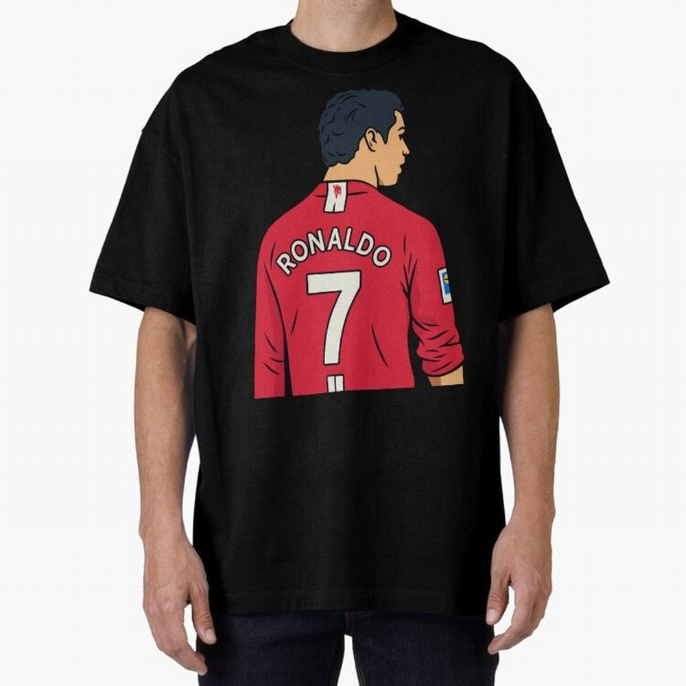 Cristiano Ronaldo Oversized T-Shirt Show Match Day Excitement for FIFA World Cup 2026 USA Canada Mexico Featuring Messi, CR7 and Mbappe, Portugal Energy, Soccer Culture, Superstar Moments, National Team Dreams and Competitive Fire; Great for Watch
