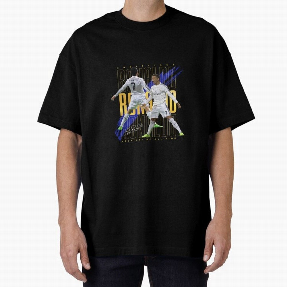 Cristiano Ronaldo Suuiii! Oversized T-Shirt Celebrate Unforgettable Nights in FIFA World Cup 2026 USA Canada Mexico for Fans of Neymar and France and Portugal, Bringing Sports Nostalgia, International Competition, Famous Players and Unforgettable