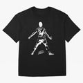 Retro Football Player Celebration Silhouette Artwork For Men And Gift For Soccer Fans Oversized T-Shirt Treasure FIFA World Cup 2026 USA Canada Mexico Spirit, Driven by Portugal, Spain and Germany, Messi and Cristiano Ronaldo, Goal Celebration