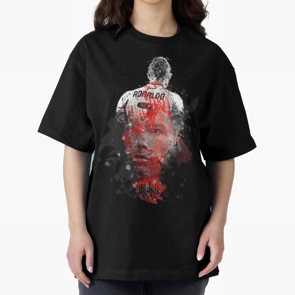 Abstract Football Player Portrait Retro Poster Art For Men, Gift For Soccer Fans Oversized T-Shirt Follow Every Goal of the FIFA World Cup 2026 Group Stage Journey through Mbappe and Neymar Highlights, England and Germany Pride, Champion Mindset,