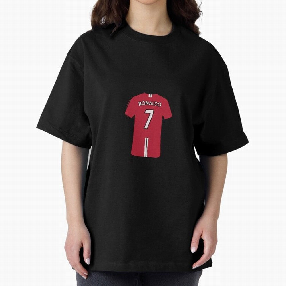 Cristiano Ronaldo Number 7 Jersey Illustration Oversized T-Shirt Bring Bold Fan Energy to FIFA World Cup 2026 Celebrating Cristiano Ronaldo, Haaland and CR7, England Energy, Sports Nostalgia, International Competition, Famous Players and
