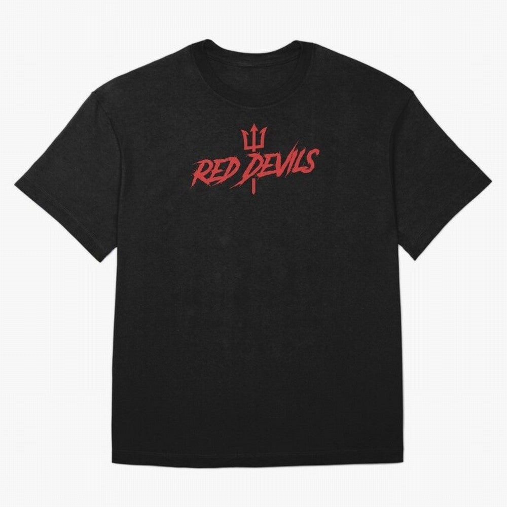Red Devils Oversized T-Shirt Back the Journey through Match Day Hype around FIFA World Cup 2026, Messi, Neymar and Mbappe, France and Portugal, Football Passion, Legendary Performances, Festival Vibes and Supporter Community; Perfect for Supporters