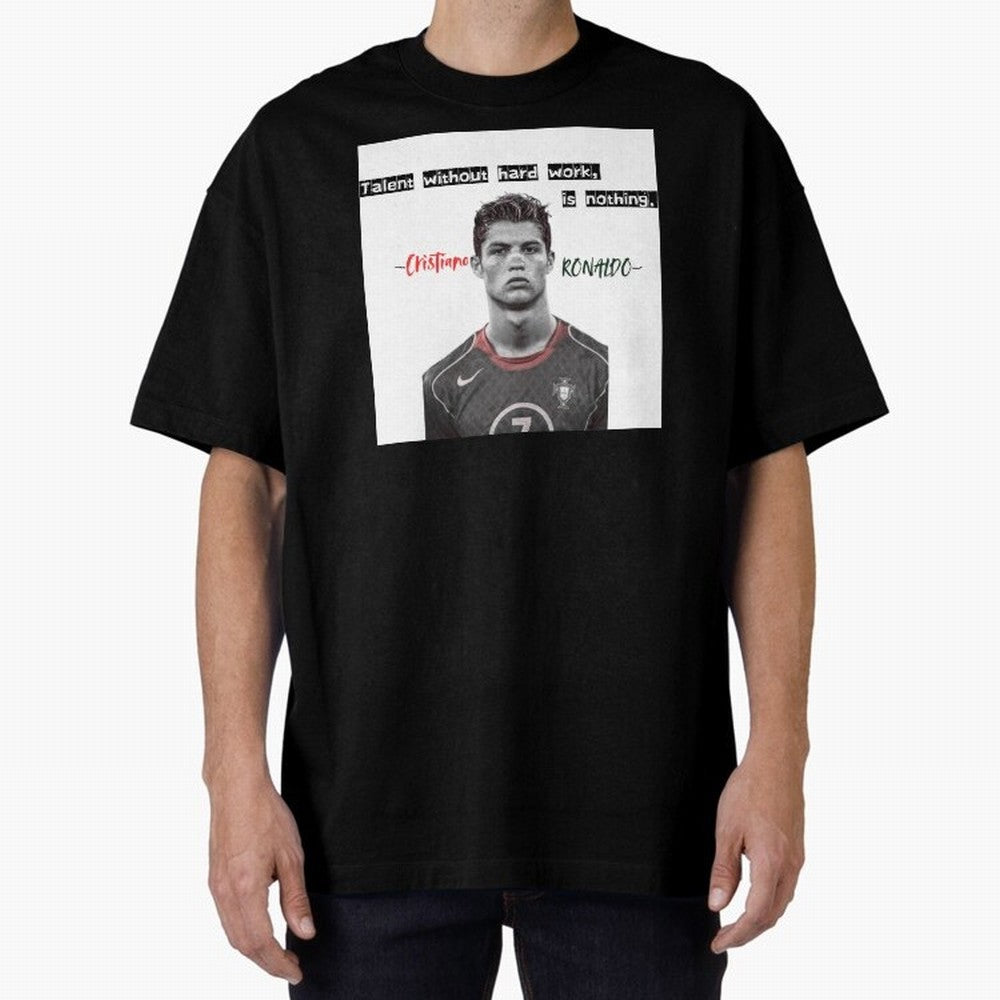 Cristiano Ronaldo - Dedication | NextLevel Motivation white Oversized T-Shirt Turn Up for Global Football Passion for FIFA World Cup 2026 Group Stage, Filled with Cristiano Ronaldo, Spain and Netherlands, Worldwide Fan Energy, Dramatic Goals,