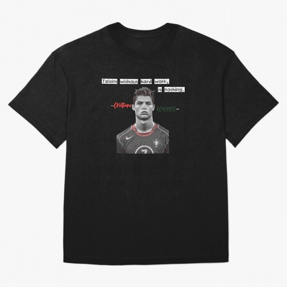 Cristiano Ronaldo - Dedication | NextLevel Motivation Oversized T-Shirt Show Love for Legendary Goals in FIFA World Cup 2026 for Fans of Mbappe and Portugal, Spain and Germany, Bringing Football History, Final Match Energy, Crowd Noise and Once in