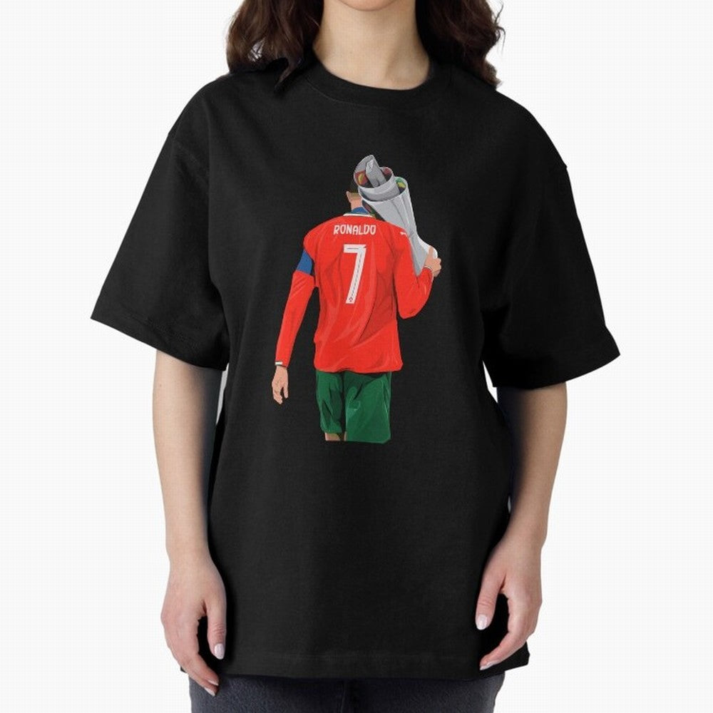 Cristiano Ronaldo Campion Oversized T-Shirt Bring Home Global Football Passion for FIFA World Cup 2026 USA Canada Mexico, Capturing Messi and Cristiano Ronaldo, Argentina and Brazil, Global Supporter Spirit, Legendary Goals, National Colors and