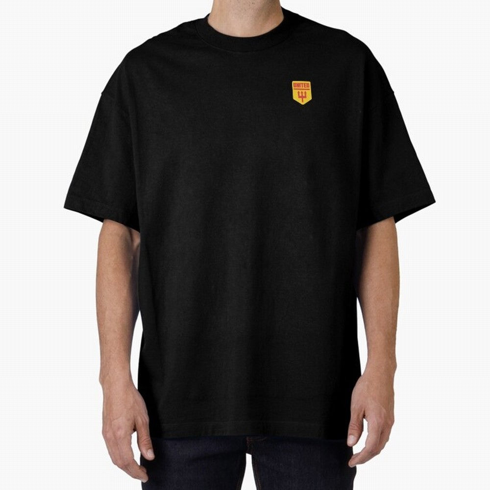 Manchester United Badge Oversized T-Shirt Remember Iconic Moments from Global Football Passion for FIFA World Cup 2026, Inspired by Messi, CR7 and Mbappe, Brazil, Supporter Pride, Iconic Celebrations, Legendary Names and Global Match Day Energy;