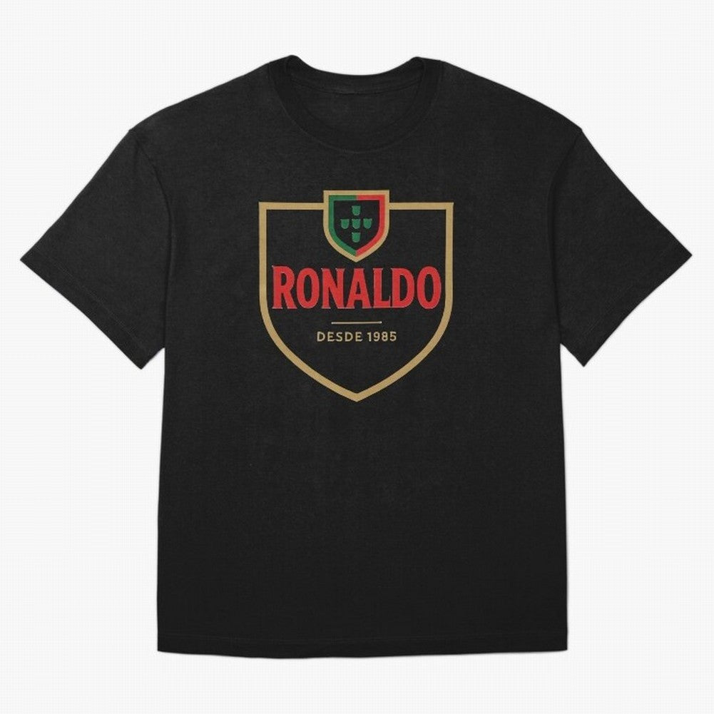 Ronaldo Emblem Sticker ¨C Gold Crest Parody Design Oversized T-Shirt Bring a Champion Mindset to FIFA World Cup 2026 Made for Messi, Spain and Netherlands Energy, Football History, Final Match Energy, Crowd Noise and Once in a Lifetime Moments;