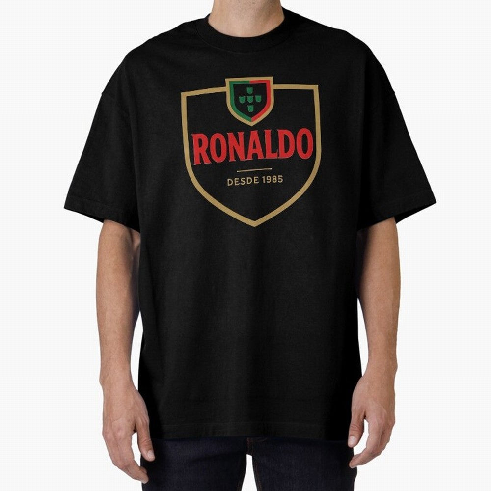 Ronaldo Emblem Sticker ¨C Gold Crest Parody Design Oversized T-Shirt Bring a Champion Mindset to FIFA World Cup 2026 Made for Messi, Spain and Netherlands Energy, Football History, Final Match Energy, Crowd Noise and Once in a Lifetime Moments;
