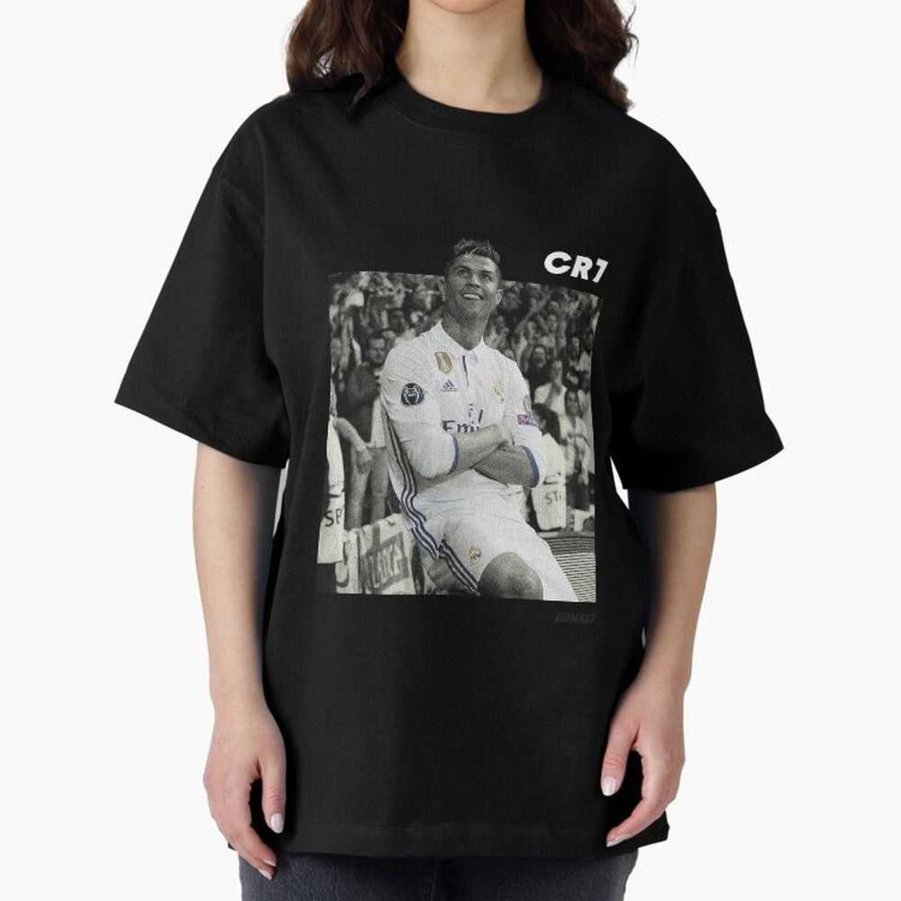 Cristiano Ronaldo | MR. CHAMPIONS LEAGUE Oversized T-Shirt Carry the Colors and Pride of Match Day Hype around FIFA World Cup 2026 USA Canada Mexico, Neymar, Haaland and Cristiano Ronaldo, France and Portugal, Classic Soccer Heritage, Championship