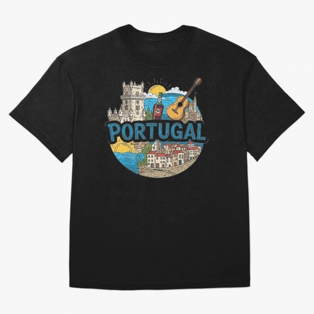 PORTUGAL Oversized T-Shirt Build FIFA World Cup 2026 USA Canada Mexico Spirit, Centered on Spain and Netherlands, Neymar, Football Festival Excitement, Trophy Ambitions, Country Rivalries and Star Player Buzz; Ideal for Football Dads, Football