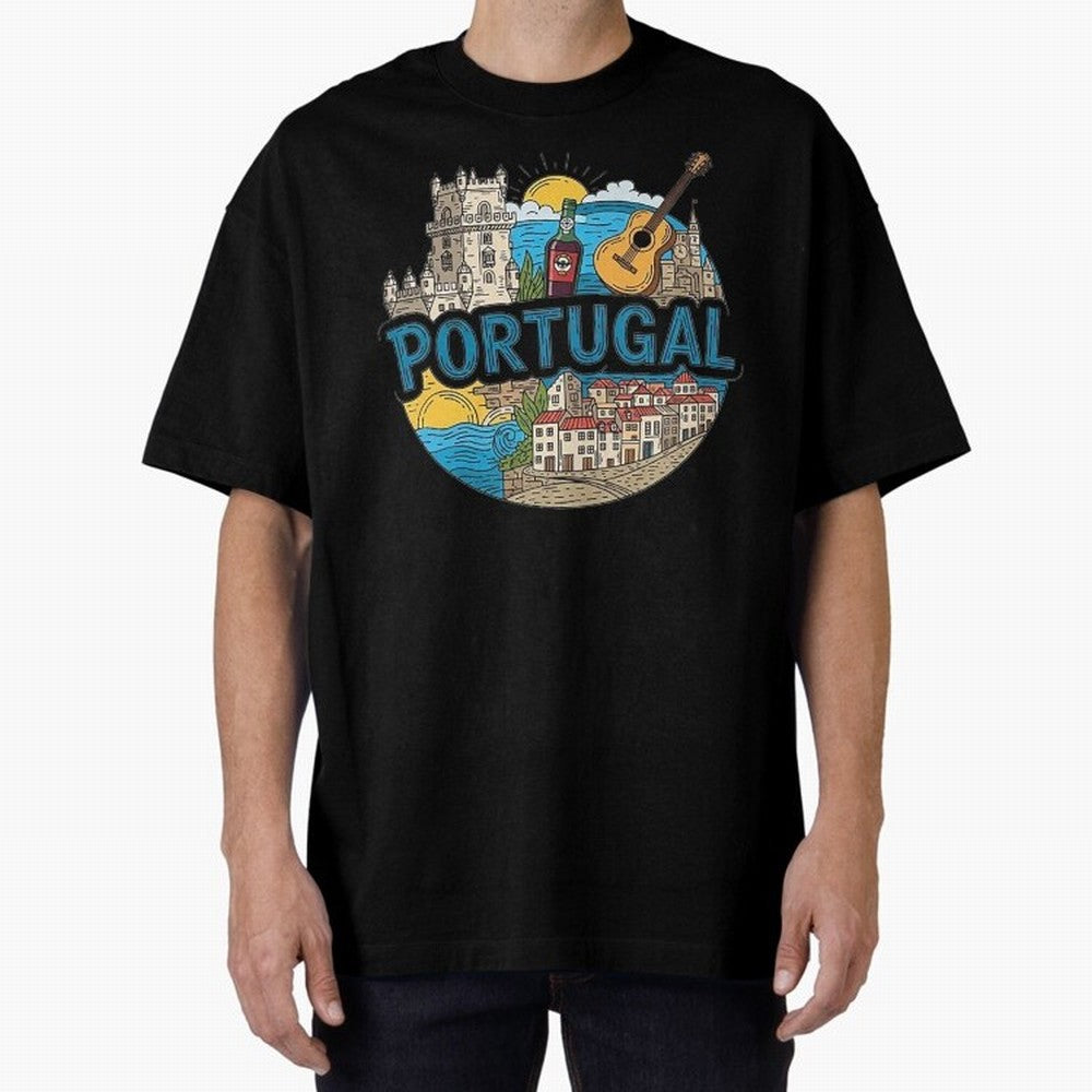 PORTUGAL Oversized T-Shirt Build FIFA World Cup 2026 USA Canada Mexico Spirit, Centered on Spain and Netherlands, Neymar, Football Festival Excitement, Trophy Ambitions, Country Rivalries and Star Player Buzz; Ideal for Football Dads, Football