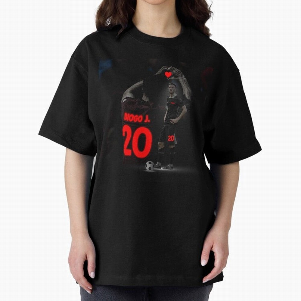Diogo Jota poster Oversized T-Shirt Bring Global Tournament Vibes to FIFA World Cup 2026 Group Stage for Fans of Haaland and Spain, Bringing Classic Soccer Heritage, Championship Pressure, Fan Loyalty and International Pride; Perfect for Supporters