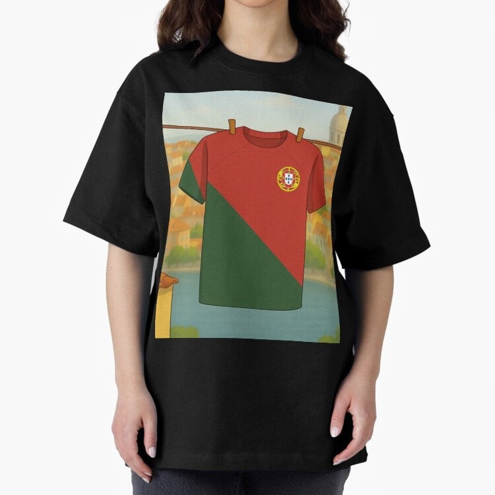 Our Love for Portugal Will never fade Oversized T-Shirt Feel the Heartbeat of FIFA World Cup 2026 Group Stage Spirit, Highlighting Argentina and Brazil, CR7, Sports Nostalgia, International Competition, Famous Players and Unforgettable Victories;