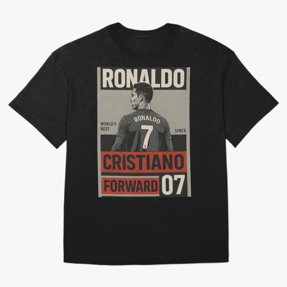 CR7 Legacy ¨C Cold Blooded Greatness Poster Art Oversized T-Shirt Celebrate Football Dreams Across FIFA World Cup 2026 Group Stage Connected to CR7, Portugal, Spain and Germany Energy, Global Supporter Spirit, Legendary Goals, National Colors and