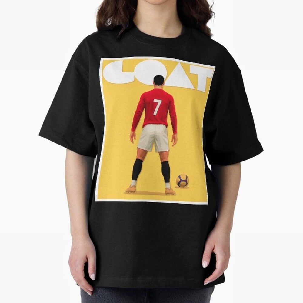Cristiano Ronaldo Men's CR7 Football Jersey | Real Madrid GOAT Portugal Sports Shirt Fan Gift Oversized T-Shirt Capture the FIFA World Cup 2026 Group Stage Journey through Neymar, Haaland and Cristiano Ronaldo Highlights, Portugal Pride, Stadium