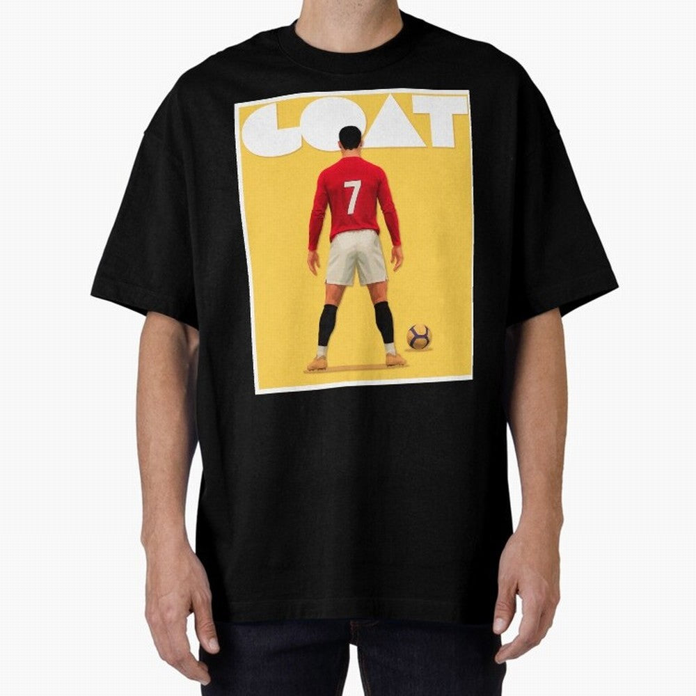 Cristiano Ronaldo Men's CR7 Football Jersey | Real Madrid GOAT Portugal Sports Shirt Fan Gift Oversized T-Shirt Capture the FIFA World Cup 2026 Group Stage Journey through Neymar, Haaland and Cristiano Ronaldo Highlights, Portugal Pride, Stadium