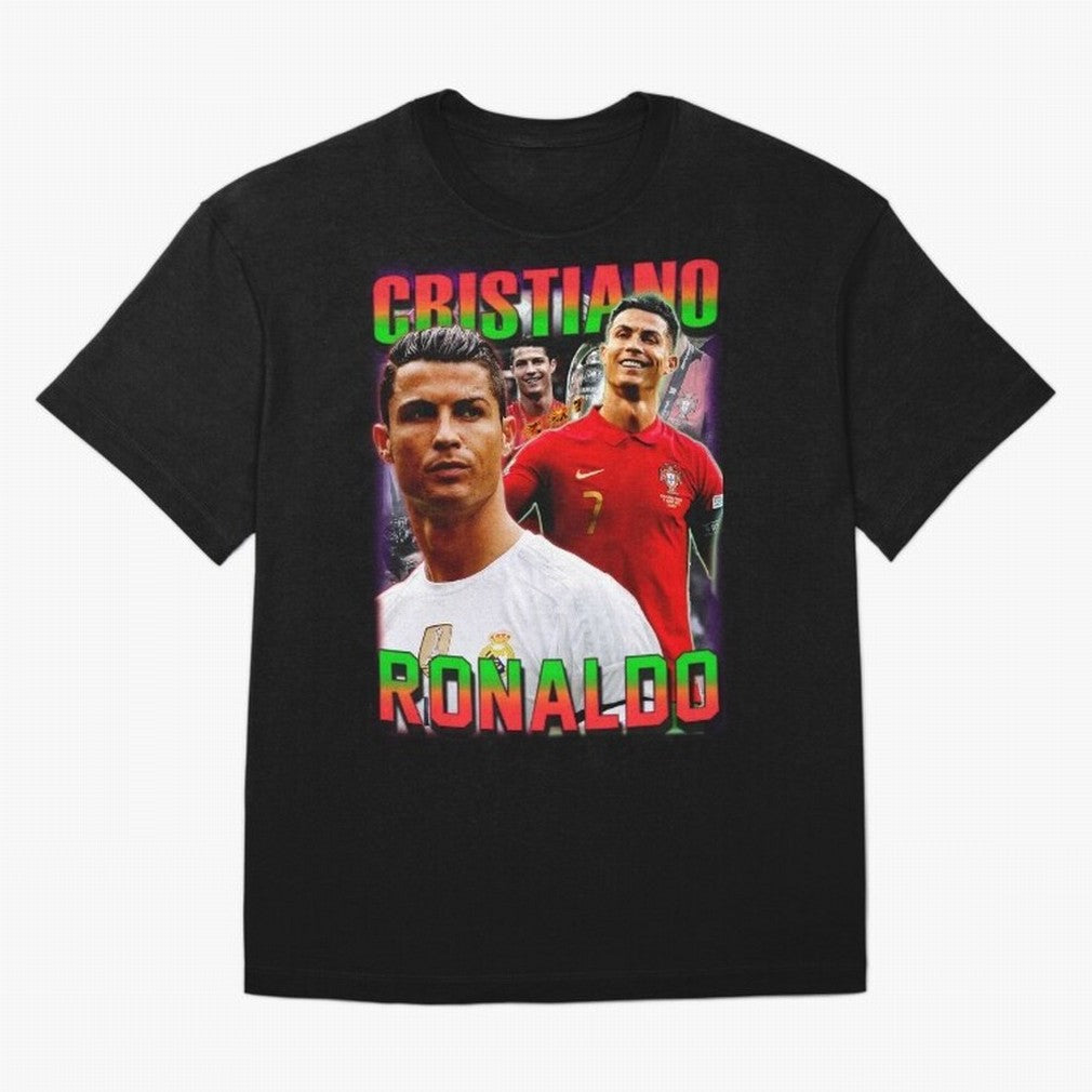 Cristiano Ronaldo Graphic Oversized T-Shirt Celebrate the Magic of FIFA World Cup 2026 for Fans of Cristiano Ronaldo and Argentina and Brazil, Bringing Fan Favorite Moments, National Team Passion, Big Match Drama and Soccer History; Great for Watch