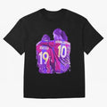 ronaldinho and messi - goat Oversized T-Shirt Share Match Day Hype around FIFA World Cup 2026 Group Stage, Mbappe, Spain and Netherlands, Stadium Memories, Football Loyalty, International Chants and Championship Tradition; Ideal for Football Dads,