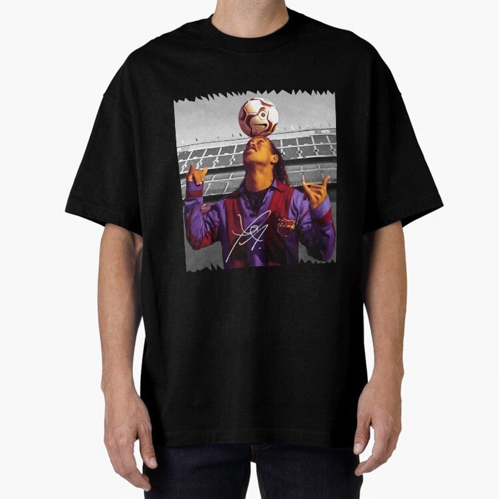 Ronaldinho - vintage Oversized T-Shirt Follow the Final Road of Match Day Hype around FIFA World Cup 2026 Group Stage, Haaland, Argentina and Brazil, Tournament Hype, Historic Matchups, Family Viewing Parties and Global Sports Pride; Created for