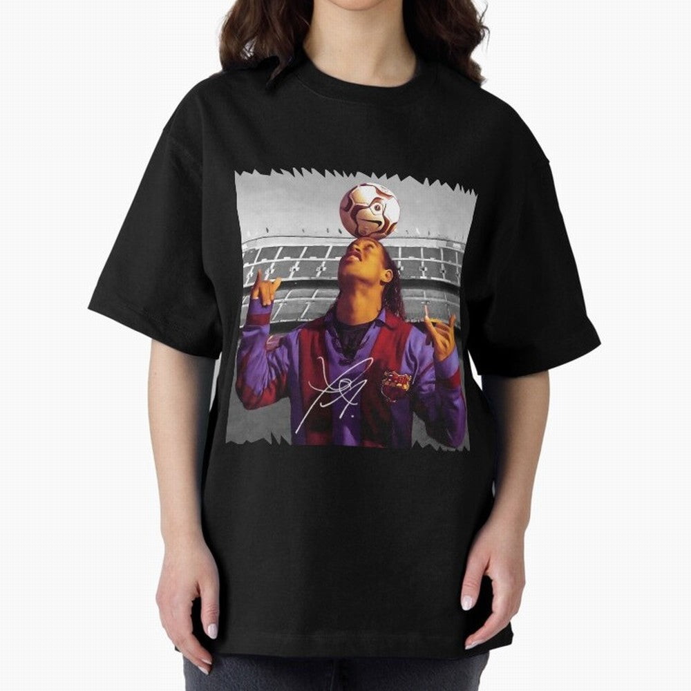 Ronaldinho - vintage Oversized T-Shirt Follow the Final Road of Match Day Hype around FIFA World Cup 2026 Group Stage, Haaland, Argentina and Brazil, Tournament Hype, Historic Matchups, Family Viewing Parties and Global Sports Pride; Created for